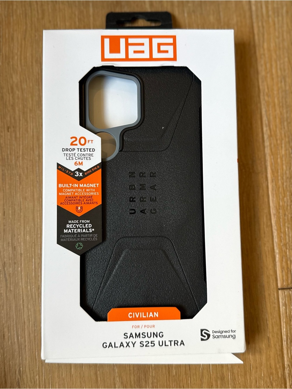New UAG Urban Armor Gear Civilian Samsung Galaxy S25 Ultra Black Case